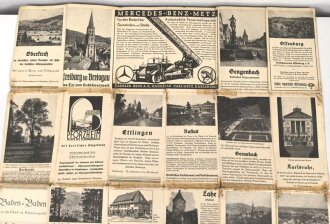 N.S Karte Blatt "Mittelbaden Schwarzwald" herausgegeben von der Tageszeitung "Der Führer", stark gebraucht, Maße: 63 x 94 cm