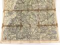 N.S Karte Blatt "Mittelbaden Schwarzwald" herausgegeben von der Tageszeitung "Der Führer", stark gebraucht, Maße: 63 x 94 cm