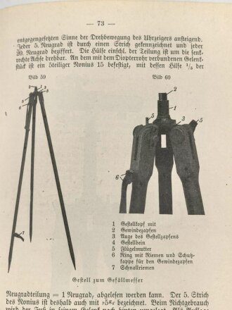 H. Dv. 448/5 "Beobachtungs- und Vermessungsgerät" Heft 5, datiert 1941, 80 Seiten