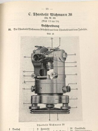 H. Dv. 448/5 "Beobachtungs- und Vermessungsgerät" Heft 5, datiert 1941, 80 Seiten