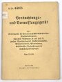 H. Dv. 448/5 "Beobachtungs- und Vermessungsgerät" Heft 5, datiert 1941, 80 Seiten