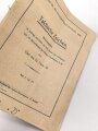 1. Weltkrieg "Taktische Zeichen" datiert 1917, 28 Seiten, mittig geknickt