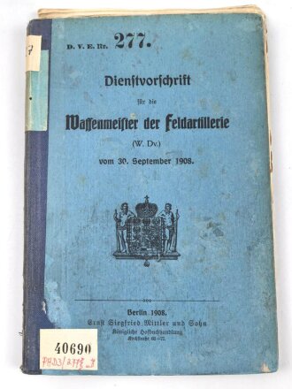 D.V.E. Nr. 277. "Dienstvorschrift für die...