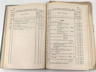 D.V.E. Nr. 277. "Dienstvorschrift für die Waffenmeister der Feldartillerie" datiert 1908, 165 Seiten