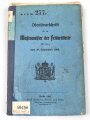 D.V.E. Nr. 277. "Dienstvorschrift für die Waffenmeister der Feldartillerie" datiert 1908, 165 Seiten
