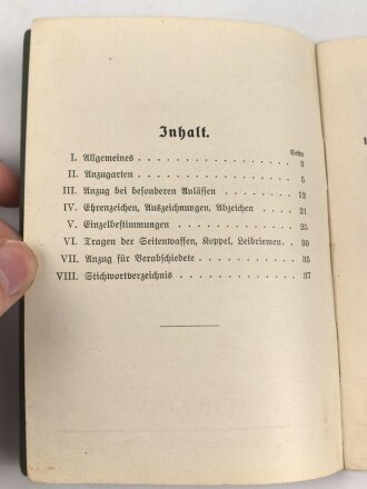 H. Dv. 122. Abschnitt B. "Anzugsordnung für das...