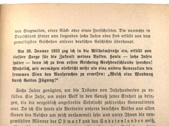 "Der Führer vor dem ersten Reichstag Großdeutschlands Reichtagsrede vom 30. Januar 1939" 62 Seiten, DIN A5