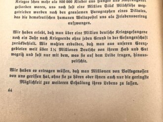 "Der Führer vor dem ersten Reichstag Großdeutschlands Reichtagsrede vom 30. Januar 1939" 62 Seiten, DIN A5