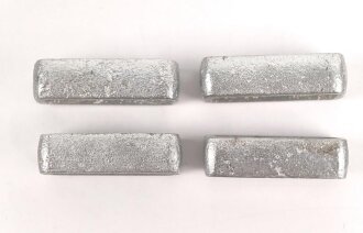 Luftwaffe, 4 x Ersatzteil für Gehänge zum  Dolch für Offiziere, Aluminium, jeweils neuzeitliche Fertigung