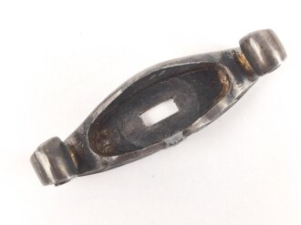 Entnazifizierte Papierstange zum Dolch für Offiziere des Heeres, Buntmetall versilbert, das Hakenkreuz lose beiliegend