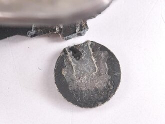 Entnazifizierte Papierstange zum Dolch für Offiziere des Heeres, Buntmetall versilbert, das Hakenkreuz lose beiliegend