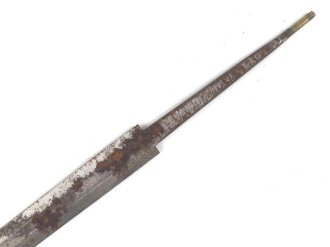 Klinge zum Dolch für Offiziere des Heeres, ungereinigtes Stück