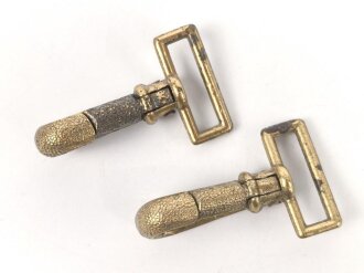 Paar Ersatzteile für ein Gehänge zu einem Dolch III.Reich. Eine Feder ermüdet