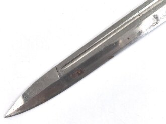 Klinge für ein Extraseitengewehr KS98 der Wehrmacht. Hersteller Höller Solingen, Gesamtlänge 25,5cm
