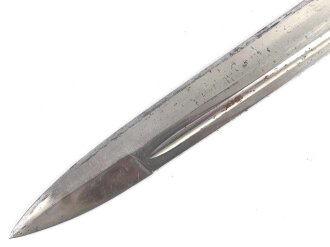 Klinge für ein Extraseitengewehr KS98 der Wehrmacht. Hersteller Höller Solingen, Gesamtlänge 25,5cm
