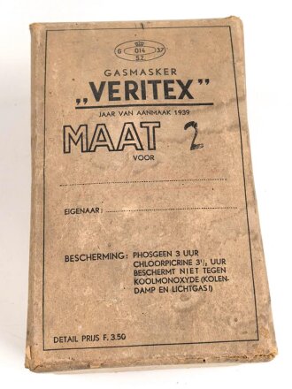 Niederlande, leere Umverpackung für eine Gasmaske...