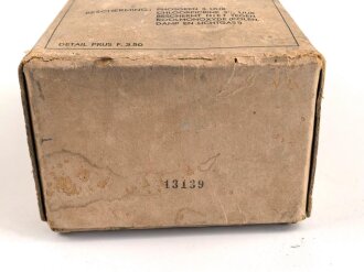 Niederlande, leere Umverpackung für eine Gasmaske " VERITEX" datiert 1939