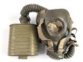 Niederlande, Gasmaske Modell G .Maske und Schlauch ausgetrocknet, datiert 1937