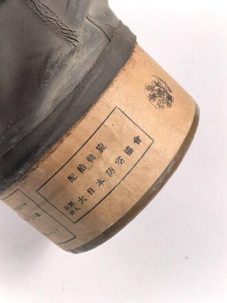 Japan, Zivilschutz / Luftschutz Gasmaske. Gummi zum Teil rissig und angetrocknet