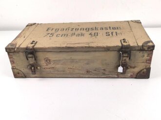 "Ergänzungskasten 7,5cm Pak 40 ( Sfl ) Originallack, ungereinigtes Stück