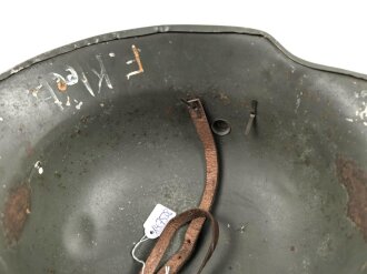 Kinderstahlhelm Heer mit beiden Abzeichen, Originallack