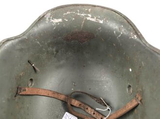 Kinderstahlhelm Heer mit beiden Abzeichen, Originallack