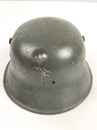 Kinderstahlhelm Heer mit beiden Abzeichen, Originallack
