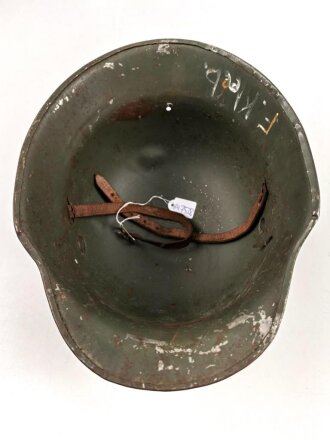 Kinderstahlhelm Heer mit beiden Abzeichen, Originallack