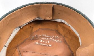 Polizei III.Reich, Schirmmütze für einen Angehörigen der Gendarmerie. Hersteller aus Wien, Kopfgrösse 56