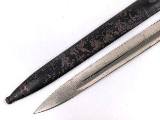 Extraseitengewehr KS98 mit Hirschhorngriffschalen. Hersteller Hörster Solingen, ungereinigtes Stück