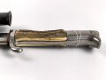 Extraseitengewehr KS98 mit Hirschhorngriffschalen. Hersteller Hörster Solingen, ungereinigtes Stück