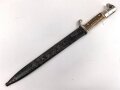 Extraseitengewehr KS98 mit Hirschhorngriffschalen. Hersteller Hörster Solingen, ungereinigtes Stück