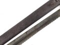 1.Weltkrieg Preussen, Seitengewehr M 1898/05 mit Sägerücken. Hersteller Haenel Suhl, Abnahme von 1916. Ungereinigtes Stück
