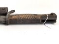 1.Weltkrieg Preussen, Seitengewehr M 1898/05 mit Sägerücken. Hersteller Haenel Suhl, Abnahme von 1916. Ungereinigtes Stück