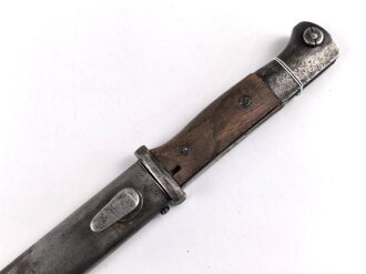 Seitengewehr M84/98 für K98 der Wehrmacht. Nummergleiches Stück, cof44, ungereinigt