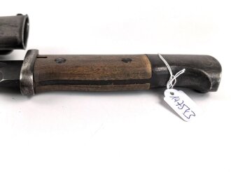 Seitengewehr M84/98 für K98 der Wehrmacht. Nummergleiches Stück, cof44, ungereinigt