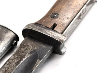Seitengewehr M84/98 für K98 der Wehrmacht. Nummergleiches Stück, cof44, ungereinigt