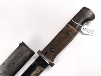 Seitengewehr M84/98 für K98 der Wehrmacht. Nummergleiches Stück, cof44, ungereinigt