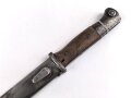 Seitengewehr M84/98 für K98 der Wehrmacht. Nummergleiches Stück, cof44, ungereinigt