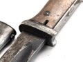 Seitengewehr M84/98 für K98 der Wehrmacht. Nummergleiches Stück, cof44, ungereinigt