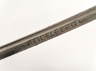Kaiserreich, Brieföffner in Form eines Säbels. Gesamtlänge 20cm, auf der Klinge " Heidelberg"
