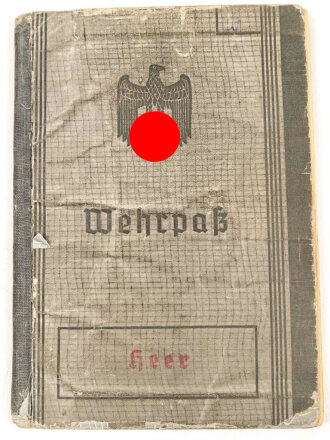 Wehrpaß Heer, eingestellt am 11.10.37 bei 15. ( E) Komp. Inf. Rgt.31 Glauchau