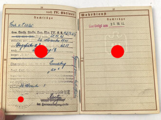 Wehrpaß Heer, eingestellt am 11.10.37 bei 15. ( E) Komp. Inf. Rgt.31 Glauchau