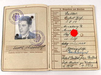 Wehrpaß Heer, eingestellt am 11.10.37 bei 15. ( E) Komp. Inf. Rgt.31 Glauchau