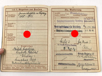 Wehrpaß Heer, eingestellt am 11.10.37 bei 15. ( E) Komp. Inf. Rgt.31 Glauchau