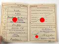 Wehrpaß Heer, eingestellt am 11.10.37 bei 15. ( E) Komp. Inf. Rgt.31 Glauchau