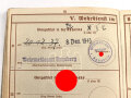 Wehrpaß Heer, eingestellt am 11.10.37 bei 15. ( E) Komp. Inf. Rgt.31 Glauchau