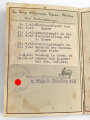 Wehrpaß Heer, eingestellt am 11.10.37 bei 15. ( E) Komp. Inf. Rgt.31 Glauchau