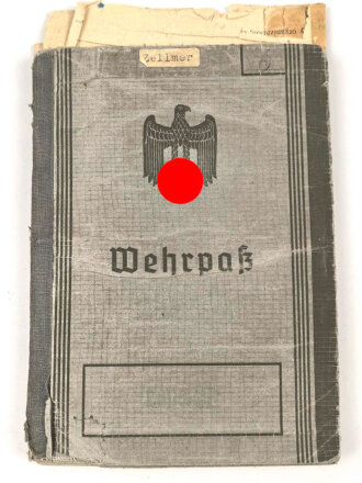 Wehrpaß Heer, eingestellt am 1.8.1938 bei 10./ Flak Regiment 2 Prenzlau