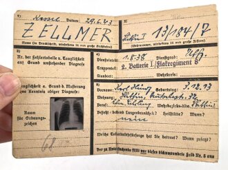 Wehrpaß Heer, eingestellt am 1.8.1938 bei 10./ Flak Regiment 2 Prenzlau